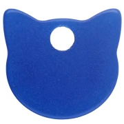 Ciondolo a forma di testa di gatto 14,5x15,5 mm in acrilico trasparente - Blu reale x1