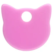 Ciondolo a forma di testa di gatto 14,5x15,5 mm in acrilico opaco - Rosa x1