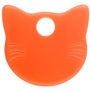 Arancio - Ciondolo a forma di testa di gatto 14,5x15,5 mm in acrilico traslucido - Arancione x1 Ciondolo a forma di testa di gatto 14,5x15,5 mm in acrilico traslucido - Arancione x1