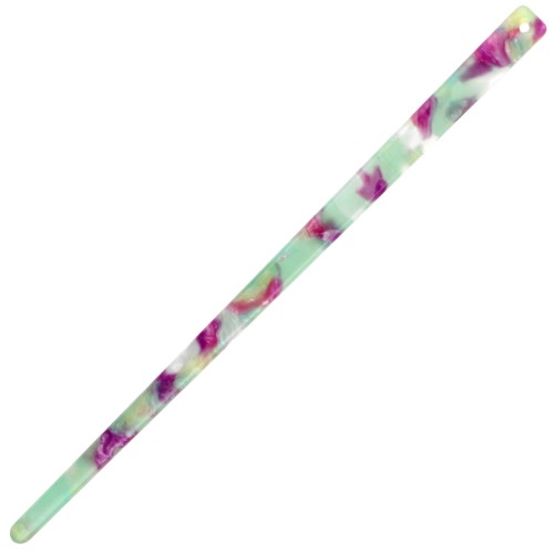 Forcina per capelli 170x9 mm con foro - Tartaruga - Menta - Fucsia x1