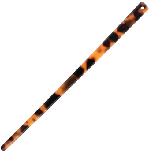 Fermaglio per capelli 170x9 mm con foro - Tartaruga - Marrone - Nero x1