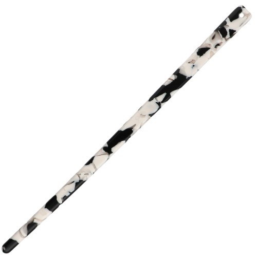 Forcina per capelli 170x9 mm con foro - Tartaruga - Nero - Beige x1
