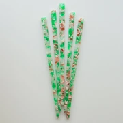 Fermaglio per capelli 170x9 mm con foro - Tartaruga - Verde - Marrone - Beige x1
