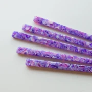 Forcina per capelli 170x9 mm con foro, effetto tartaruga - Viola - Rosa - Beige perlato
