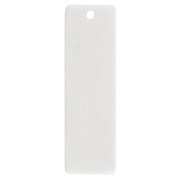 Pendente rettangolare 27x8 mm in acetato - motivo a pois - Bianco - Nero x1