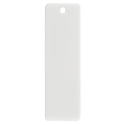 Pendente rettangolare 27x8 mm in acetato - motivo a pois - Bianco - Nero x1