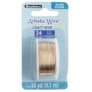 Filo di rame Artistic Wire 0,51 mm - Placcato argento dorato anti-ossidazione x 9,1 m
