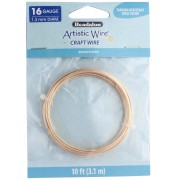 Filo di rame Artistic Wire 1,3 mm - Placcato in argento dorato anti-ossidazione x 3,1 m