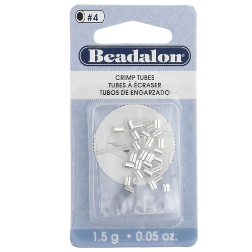Schiaccini a tubicino 2,5x3 mm - Beadalon - Argento x25