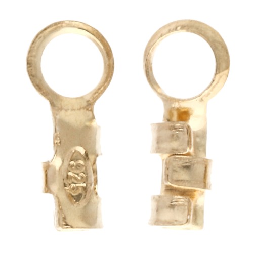 Mini chiudicordoncino da 0,5 a 0,9 mm - Argento 925 dorato con oro fino x30