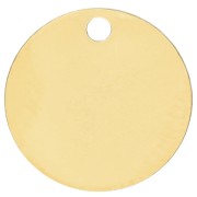 Zecchino da incidere 10 mm - spessore 0,4 mm - Argento 925 dorato con oro fino x1