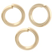 Anelli aperti 6x1 mm - Placcati oro 3 micron x6