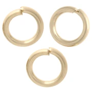 Anelli aperti 6x1 mm - Placcati oro 3 micron x6