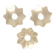 Coppette a forma di fiore da 4 mm - Placcate oro da 3 micron x4