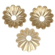 Coppette a forma di fiore da 6 mm - Placcate oro da 3 micron x4|raw }}