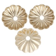 Coppette a forma di fiore 7,5 mm - Placcate oro 3 micron x1