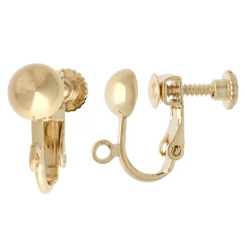 Orecchini a vite - Placcati oro da 3 micron x2