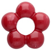 Pendente a forma di fiore da 28 mm con petali a forma di pallina in resina - Effetto marmorizzato rosso x1