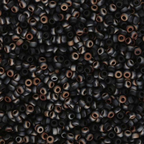 Perline Miyuki 15/0 4561 - Valentinite nera opaca x 8 g