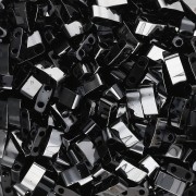 Perline Miyuki Half Tila 5x2,3x1,9 mm HTL-55096 - Ematite nera sottovuoto, 10 g|raw }}