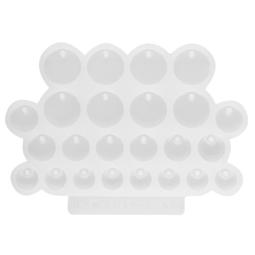 Stampo in silicone Géa Creations per realizzare pendenti rotondi da 12 mm a 20 mm, 1 pezzo
