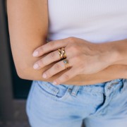Anello doppio largo - Misura 53 - Acciaio inossidabile 304 x1