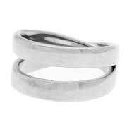 Anello doppio largo - Misura 55 - Acciaio inossidabile 304 x1