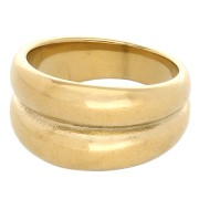 Anello largo 11,5 mm - Misura 53 - Acciaio inossidabile 304 Dorato x1