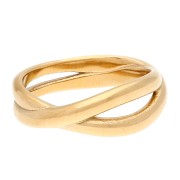 Oro 18 Carati - Anello con anelli incrociati - Misura 53 - Acciaio inossidabile 304 Dorato x1 Anello con anelli incrociati - Misura 53 - Acciaio inossidabile 304 Dorato x1