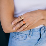 Anello con anelli incrociati - Misura 55 - Acciaio inossidabile 304 x1