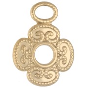 Pendente a forma di trifoglio traforato 20,5x27 mm - Acciaio inossidabile 304 Dorato x1