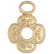 Pendente a forma di trifoglio traforato 20,5x27 mm - Acciaio inossidabile 304 Dorato x1