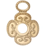 Pendente a forma di trifoglio traforato 20,5x27 mm - Acciaio inossidabile 304 Dorato x1