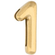 Farfallina numerica 15x6 mm - 1 - per nastro da 10 mm - Acciaio inossidabile 304 Dorato x1