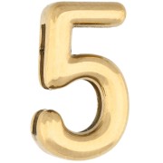 Cifra - Farfallina numerica 15x9 mm - 5 - per nastro da 10 mm - Acciaio inossidabile 304 Dorato x1 Farfallina numerica 15x9 mm - 5 - per nastro da 10 mm - Acciaio inossidabile 304 Dorato x1