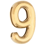 Farfallina numerica 15x9 mm - 6 o 9 - per nastro da 10 mm - Acciaio inossidabile 304 Dorato x1