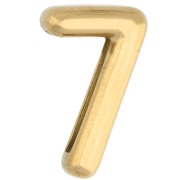 Farfallina numerica 15x9 mm - 7 - per nastro da 10 mm - Acciaio inossidabile 304 Dorato x1