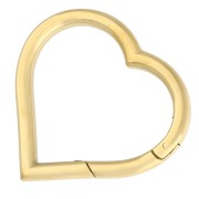 Chiusura a moschettone a forma di cuore 29,5x30 mm - Acciaio inossidabile 304 Dorato x1|raw }}