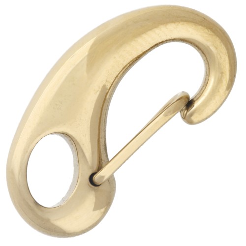Chiusura a moschettone con clip 23x12,5 mm - Acciaio inossidabile 304 Dorato x1