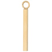 Pendenti a barra verticale 15x1,5 mm - anello aperto - Acciaio inossidabile 304 Dorato x5