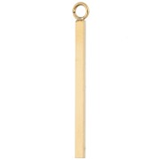 Pendenti a barra verticale 23x1,5 mm - anello aperto - Acciaio inossidabile 304 Dorato x5