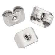 Farfalline - Farfalline per orecchini perno 5x3,5 mm - Acciaio inossidabile 316 x10