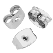 Farfalline - Farfalline per orecchini perno 6x4,5 mm - Acciaio inossidabile 316 x10