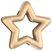 Farfallina a scorrimento a forma di stella 14x15 mm per laccio da 10 mm - Acciaio inossidabile 304 Dorato x1