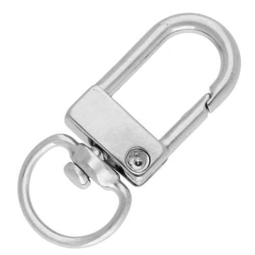 Chiusura a moschettone per portachiavi 31x13 mm - Acciaio inossidabile 304 x1