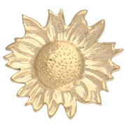 Spilla a forma di girasole 20 mm - Acciaio inossidabile 304 Dorato x1
