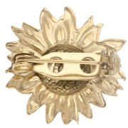 Spilla a forma di girasole 20 mm - Acciaio inossidabile 304 Dorato x1