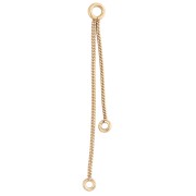 Oro 18 Carati - Distanziatori a catena con maglia a serpentina da 3/4 cm - Acciaio inossidabile 304 Dorato x1 Distanziatori a catena con maglia a serpentina da 3/4 cm - Acciaio inossidabile 304 Dorato x1