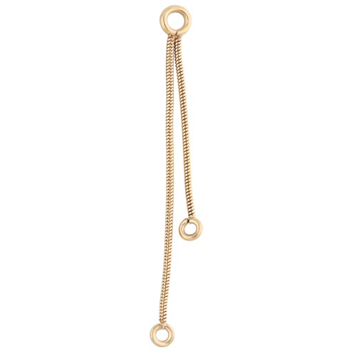 Distanziatori a catenella a maglia serpentina 2,5/4 mm - Acciaio inossidabile 304 Dorato x1