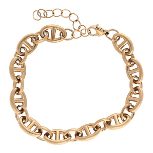 Bracciale a maglie marine da 8,2 mm - Acciaio inossidabile 304 Dorato x 17 cm